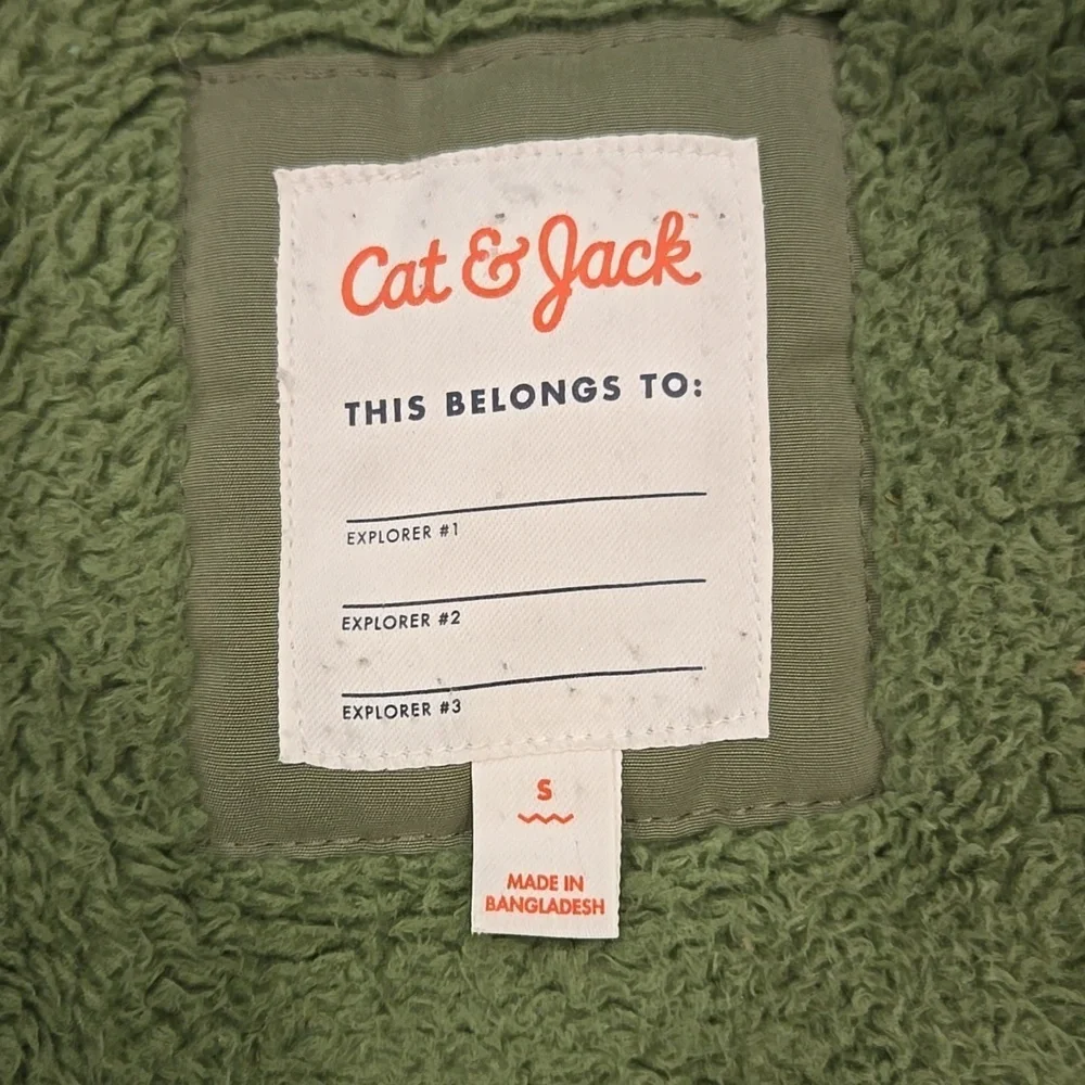 Cat & Jack | Olive Green Hooded Coat Size Small